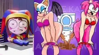 Pomni React to SHIN SONIC TAPES & The Amazing Digital Circus l Funny Animation