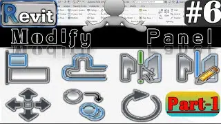 #6   How To Use Align, Offset, Mirror, Copy, Move & Rotate Command in Revit Modify Pannel Part 1
