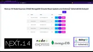 Next.js 14 Node Express CRUD MongoDB (Create Read Update and Delete)| TailwindCSS DaisyUI