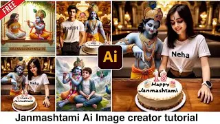 Janmashtami Ai image creator tutorial || krishna 3d photo editing tutorial || bing Ai image creator