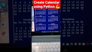 Create Calendar 📅 using python 