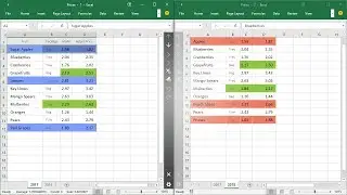 Excel: compare two worksheets and highlight differences