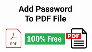 How to Protect PDF documents with a password for Free | How to Add Password to Pdf File | #lockpdf