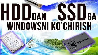 WINDOWSNI HDD DISKDAN SSD DISKKA KO'CHIRISH // ZAXIRA WINDOWS YARATISH // windowsni ssdga ko'chirish