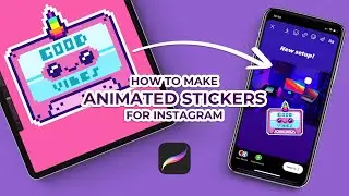 How To Make Animated Stickers For Instagram & Giphy Using Procreate (