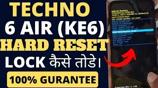 Techno 6 Air Hard Reset | How to Unlock Techno Spark 6 Air |Techno spark 6 air hard resetb