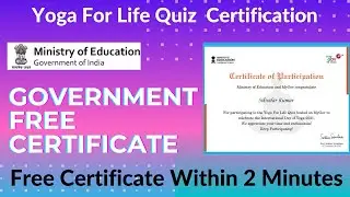 Yoga For Life Quiz Certification | Free Gov Certificate | Yoga Certificate | Online Free Courses