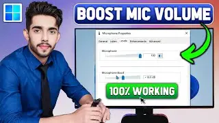 How to Increase Microphone Volume in Windows | Make Mic Louder (2024 New Method)