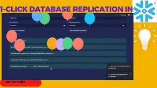 One-click database replication from one Snowflake account to another Snowflake using Streamlit app.