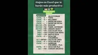 Atajos en excel