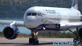Transaero - Tupolev Tu-214 RA-64518 - Great Engine Sound Takeoff from Split airport SPU/LDSP