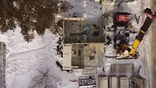 Сборка дома из железобетонных панелей