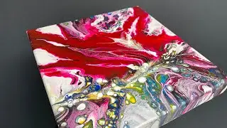 Incredible Acrylic Pouring with BALLOON, STRAW, FIRE and silicone.
