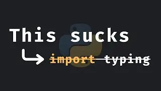 “typing” is getting deprecated in Python