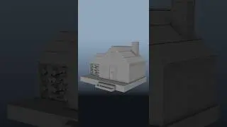 Making a 3d version of the stardew valley house in Maya