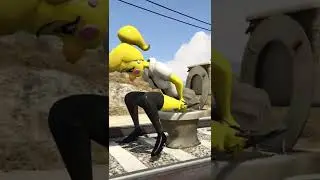 Anime Toy Chica Poop meets Thomas The Train Engine 