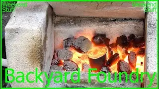 Coal Furnace Melting Brass | From Simple DIY Backyard Foundry Build to Melting Brass | Weekend Stuff