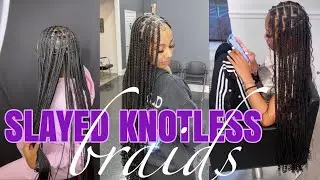 WATCH ME SLAY MY SMALL KNOTLESS BRAIDS😍✨