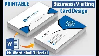 Business/Visiting Card Design in Microsoft Word || Ready to Print || Ms Word Design || Word Tutorial