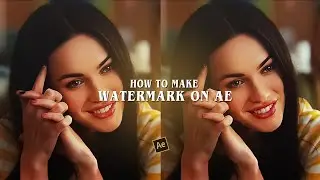 how to make watermark  | after effects