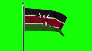 Green screen Footage | Kenya Waving Flag Green Screen Animation | Royalty-Free