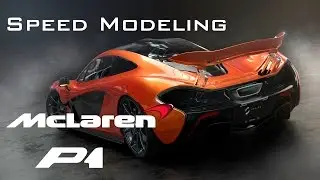 3D Timelapse - McLaren P1 Speed Modeling Autodesk Maya