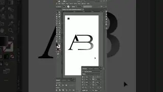 Letter A + B logo design illustrator tutorial #shorts