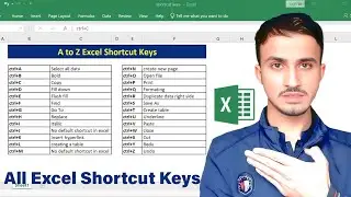 A to Z shortcut key in Excel | Excel keyboard shortcut | shortcut key in Excel