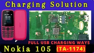 Nokia 105 TA-1174 charging not working problem solution : usb ways jumper| Schematic Diagram | DMR