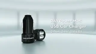 RAVPower Car Charger | iSmart 2 Port Car Charger, Minimum size Maximum speed (VC006)