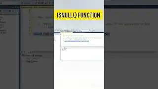 ISNULL Function Sql |  Null Handling Functions in Sql #mysql #sql #sqlserver #ytshorts #shorts #tech