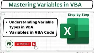 Use Variables inside VBA Code | Declare and initialize variables in VBA | Variables in VBA Code