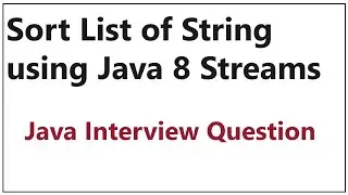 Sort list of string using java 8 streams