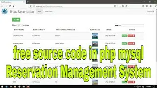 free source code in php mysql Reservation Management System