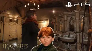 Hogwarts Legacy PS5 Free Roam | Girls Bathroom