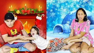 Jéssica e Papai e a História Engraçada do QUENTE VS FRIO (Hot vs Cold challenge With Dad)
