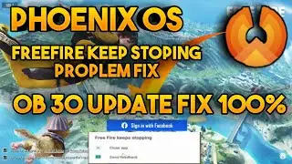 Phoenix os Free fire Keep stopping Problem Fix ob30 update✌️ Phoenix OS Black screen Problem  2021✌️