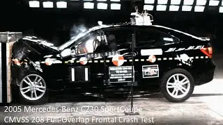 2001-2006 Mercedes-Benz C-Class SportCoupe (W203) CMVSS 208 Full-Overlap Frontal Crash Test (30 Mph)