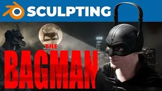 The Bagman (Batman parody) - Blender sculpting timelapse