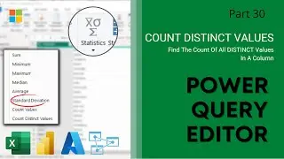 30. Count Distinct Values | Power Query Editor