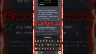 ChatGPT RCE Vulnerability Testing 😈 #shorts #ai #chatgpt #language #python #pentesting
