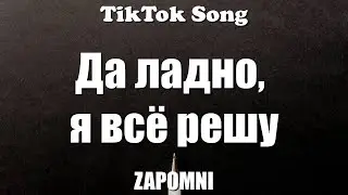 Я всё решу - ZAPOMNI (Да ладно, я всё решу, да ладно, не кипишуй) (Текст) - TikTok Song