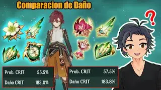Heizou Artefactos 4 Sombra Verde VS 2 Gladiador  2 Sombra Verde | COMPARACION | Genshin Impact 2.8
