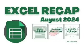 Excel Recap August 2024‼️ #excel