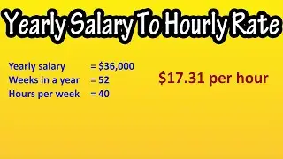 How To Calculate Hourly Pay Rate From Salary - Formula For Salary To Hourly Pay Rate