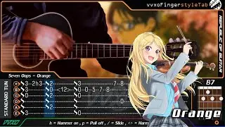 Your Lie In April (Shigatsu wa Kimi no Uso) ED 2 - Orange - Fingerstyle Guitar Cover + TABS Tutorial
