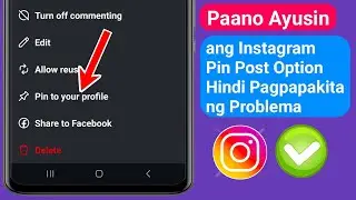 Paano Ayusin ang Pagpipilian sa Pin ng Post sa Instagram na Hindi Ipinapakita ang 2024 |