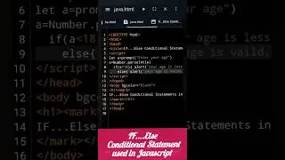 IF...Else Conditional Statement Used in Javascript #conditionaloperator #javascript #examples