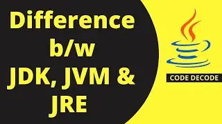 Difference between JDK, JRE and JVM || JVM, JDK and  JRE Java 8 | Code Decode