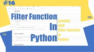 Python Tutorial - 16|Filter Function in Python | Python for Beginners | Learnerea